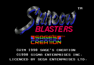 Shadow Blasters Title Screen